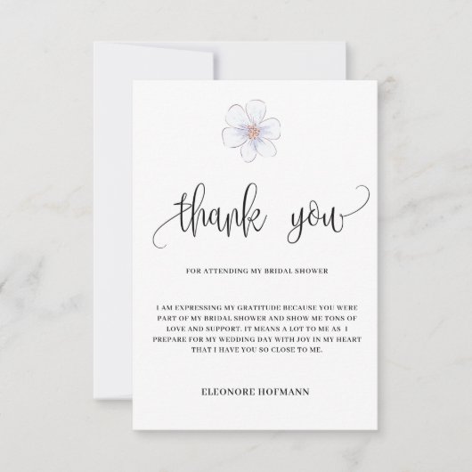 Paarse Bloemen Dank u Vrijgezellenfeest Kaart (Voorkant)