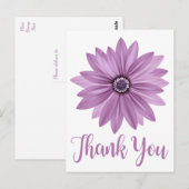 Paarse Bloemen Dankjewel Daisy Flower Briefkaart (Voorkant / Achterkant)