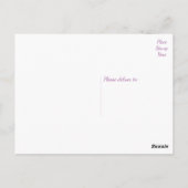 Paarse Bloemen Dankjewel Daisy Flower Briefkaart (Achterkant)