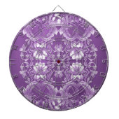 Paarse Bloemen Dartboard Dartbord (Voorkant)
