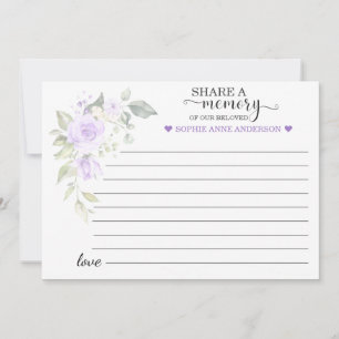 Paarse Bloemen Deel een Herinnering Aanwezigheid  Aankondiging