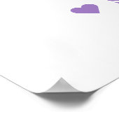 Paarse Bloemen Delen Een Herinnering Funeral Muur  Poster (Hoek)