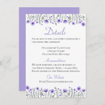 Paarse Bloemen Details Richtingen Bruiloft