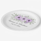 Paarse bloemen Eenvoudig Elegant Papieren Bordje (Gekanteld)