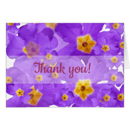 Paarse bloemen Elegant Dank u kaart