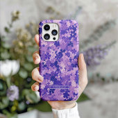 Paarse Bloemen Elegant Violet Bloesempatroon Case-Mate iPhone Case