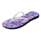 Paarse Bloemen Elegant Violet Bloesempatroon Teenslippers (Schuin)