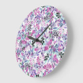 Paarse bloemen en bessen: Waterverf Grote Klok (Hoek)