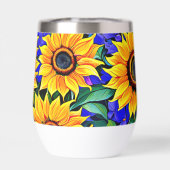 Paarse bloemen en gele zonnebloemen gepersonalisee (Achterkant)