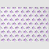 Paarse bloemen en groen patroon tissuepapier (Voorkant)