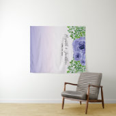 Paarse Bloemen en Groene Planten | Huwelijksfotopr Wandkleed (In Situ (horizontaal))