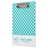 Paarse bloemen en Schattigee Baby olifant Klembord (Links)