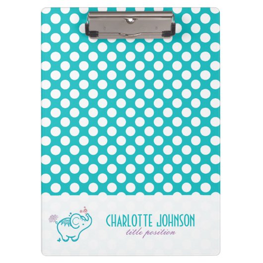 Paarse bloemen en Schattigee Baby olifant Klembord (Voorkant)