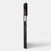 Paarse bloemen en schedels iPhone hoesje (Rechterkant)