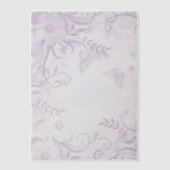 Paarse bloemen en swirls vellum uitnodigingen (Voorkant)