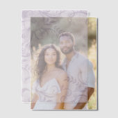 Paarse bloemen en swirls vellum uitnodigingen (Offset (Koppel))