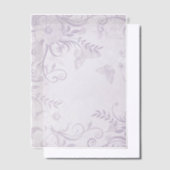 Paarse bloemen en swirls vellum uitnodigingen (Offset)