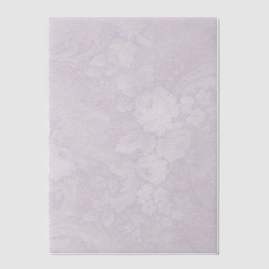 Paarse bloemen en swirls vellum uitnodigingen (Voorkant)