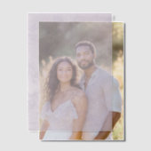 Paarse bloemen en swirls vellum uitnodigingen (Offset (Koppel))