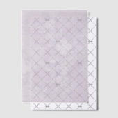 Paarse bloemen en swirls vellum uitnodigingen (Offset (Uitnodiging))