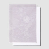 Paarse bloemen en swirls vellum uitnodigingen (Offset)
