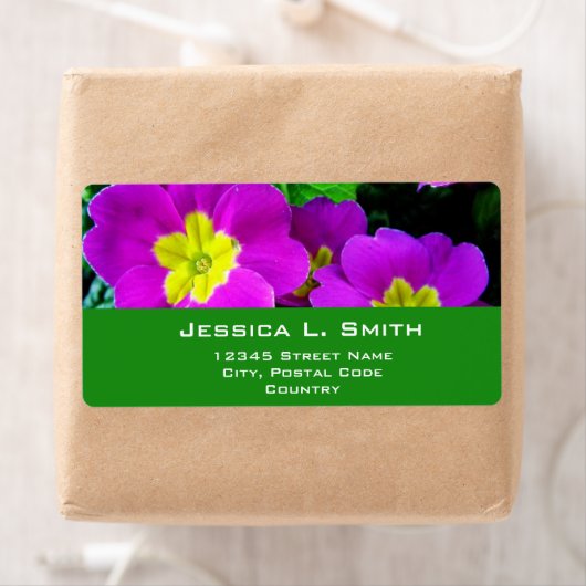 paarse bloemen etiket (Insitu)