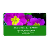 paarse bloemen etiket (Voorkant)