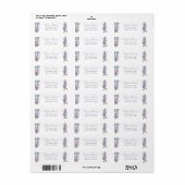 Paarse Bloemen Etiket (Full Sheet)