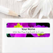 paarse bloemen etiket (Insitu)