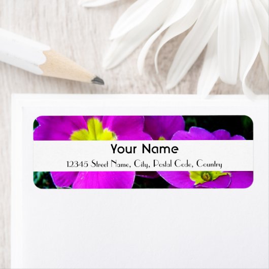 paarse bloemen etiket (Insitu)