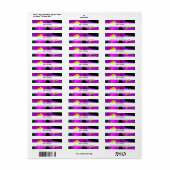 paarse bloemen etiket (Full Sheet)