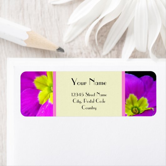 paarse bloemen etiket (Insitu)