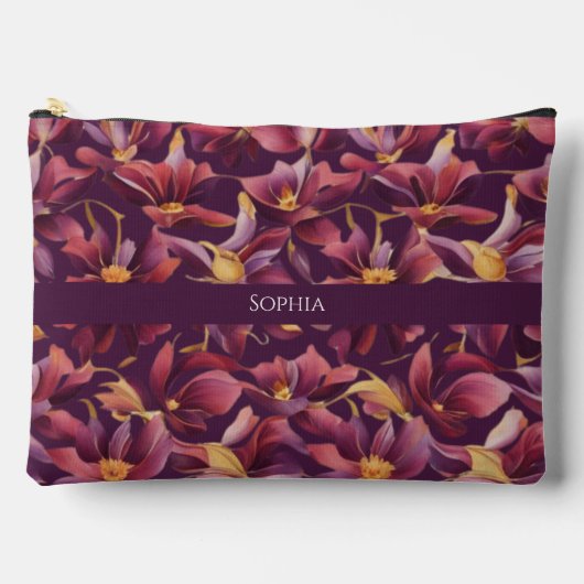 Paarse Bloemen- Etui (Voorkant)