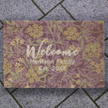Paarse Bloemen Familienaam Gevestigd Welkomstkoor