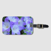 Paarse Bloemen Foto Bagagelabel (Voorkant (horizontaal))