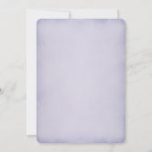 Paarse bloemen foto bruiloft uitnodiging (Achterkant)