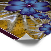 Paarse Bloemen Fractal Poster (Hoek)