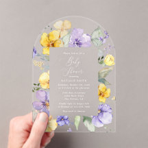 Paarse bloemen, Gele bloemen, Boho, Baby shower