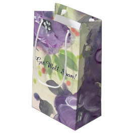 Paarse Bloemen Geschenktas Klein Cadeauzakje
