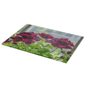 Paarse bloemen glas snijplank (Hoek)