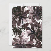 Paarse Bloemen Gotische Boho Pagan Handfasten Kaart (Achterkant)