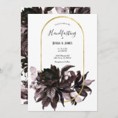 Paarse Bloemen Gotische Boho Pagan Handfasten Kaart (Voorkant / Achterkant)