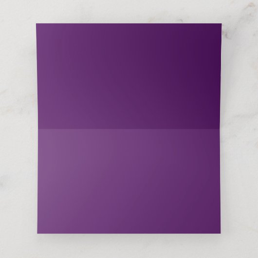 Paarse Bloemen Goud Geometrische Tafel Plaats Kaar Plaatskaartje (Binnenkant ongevouwen)