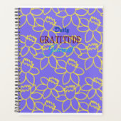 Paarse Bloemen Gratitude Journal met Volle Bloom Planner (Voorkant)