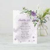 paarse bloemen grauwe kaart (Staand voorkant)