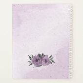 paarse bloemen groen - botanische bruiloft planner (Achterkant)