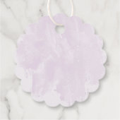 Paarse bloemen groen bruiloft bedankjes labels (Achterkant)