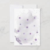 Paarse bloemen groen gouden krans bedankkaart (Achterkant)