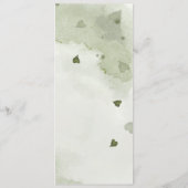 paarse bloemen groen voor bruiloft menu (Achterkant)