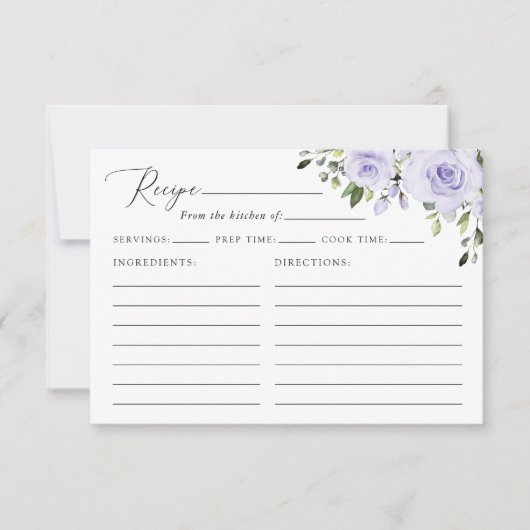 Paarse bloemen, groen, Vrijgezellenfeest recept (Voorkant)